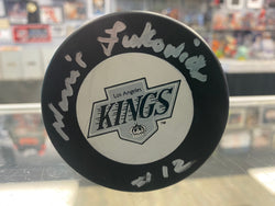 Morris Lukowich signed Los Angeles Kings Hockey Puck
