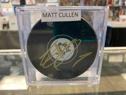 Matt Cullen signed Pittsburgh Penguins Hockey Puck