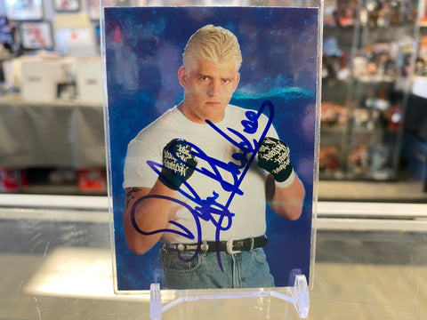 Dustin Rhodes signed WWF Wrestling Card