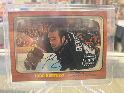 2003-04 Topps Heritage Hockey Auto Todd Bertuzzi (Short Print) #RO-TB Canucks 🔥