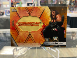 2019 Topps WWE Summerslam Logo Card Bronze /99 Bret Hart #SLR-BH Patch