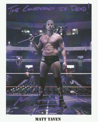 Matt Taven - The Conspiracy Is Dead! Autograph 8x10 Photo #3 - First Row Collectibles