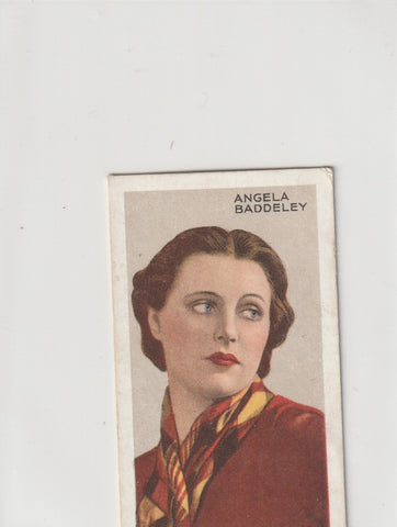 Angela Baddeley 1935 Gallaher Stars of Screen & Stage Green Back #23 - First Row Collectibles