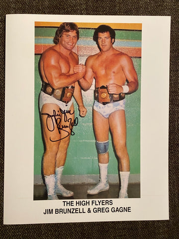 Jim Brunzell Autographed 8x10 Wrestling Photo