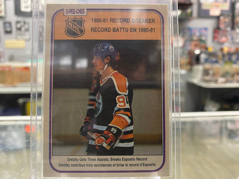 1981-82 OPC Wayne Gretzky Record Breaker #392 O-Pee-Chee HOF Edmonton Oilers