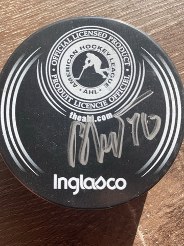 Mikhail Berdin signed Manitoba Moose Hockey Puck