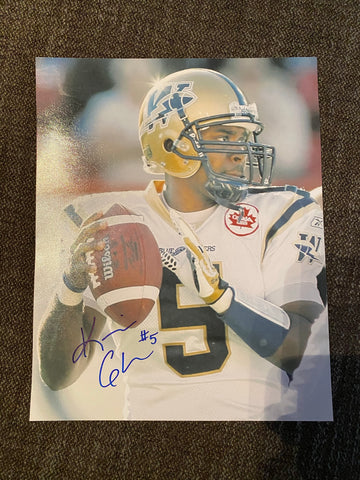 Kevin Glenn Autograph Winnipeg Blue Bombers 8x10 Photo