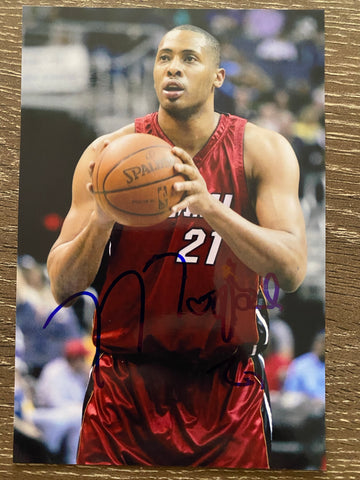 Jamaal Magloire Autograph Miami Heat 4x6 Photo - First Row Collectibles