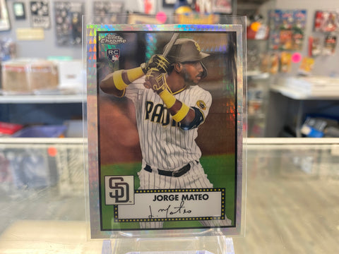 Jorge Mateo 2021 Topps Chrome Platinum Anniversary Prism Refractor RC #84 Padres