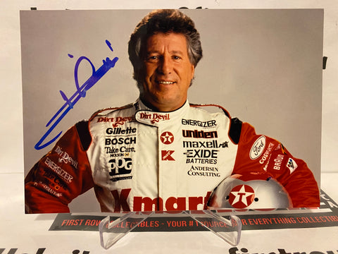 Mario Andretti signed 4x6 Racing Photo