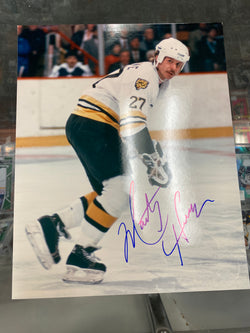 Marty Howe signed Boston Bruins 8x10 Photo