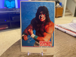 1989 WWF ULTIMATE WARRIOR Superstars Of Wrestling Post Card Rookie RARE!