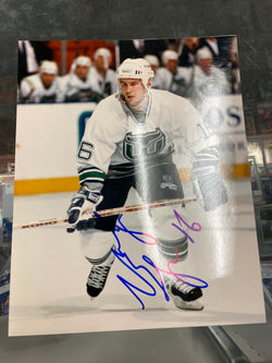 Nelson Emerson signed Hartford Whalers 8x10 Photo