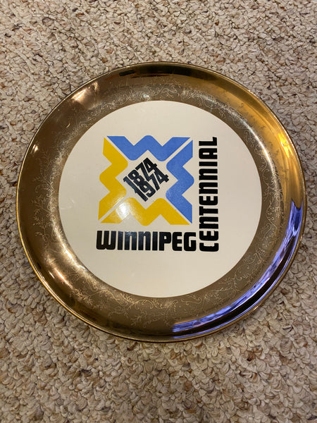 22k Gold Plate Winnipeg Centennial 1874-1974