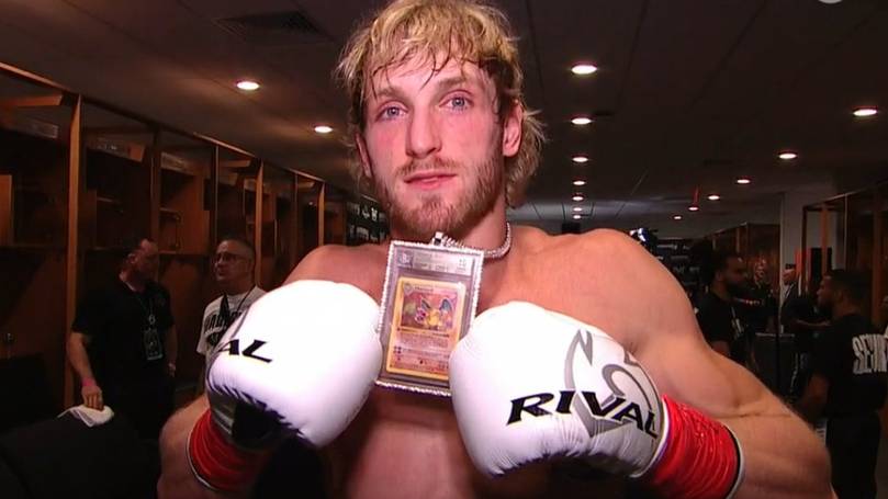 Logan Paul Wears a BGS 10 Charizard to The Boxing Ring
