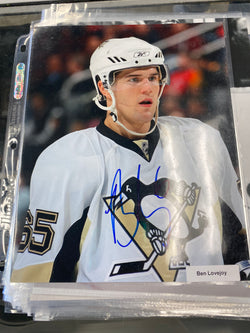 Ben Lovejoy signed Pittsburgh Penguins 8x10 Photo