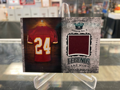 2022 Sportkings Volume 3 CHAMP BAILEY Legends Game Worn Patch Red #LSM-37