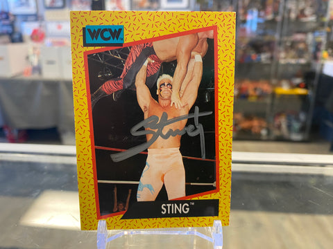 Sting signed 1991 Impel WCW Wrestling Card