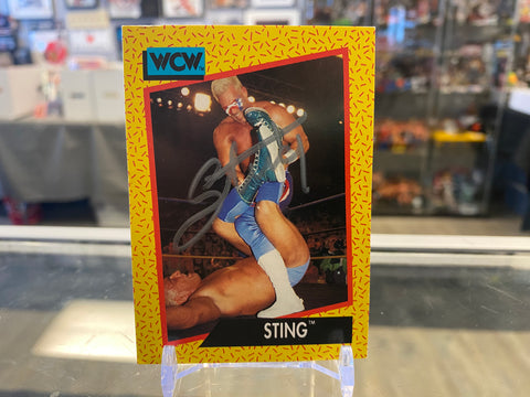 Sting signed 1991 Impel WCW Wrestling Card