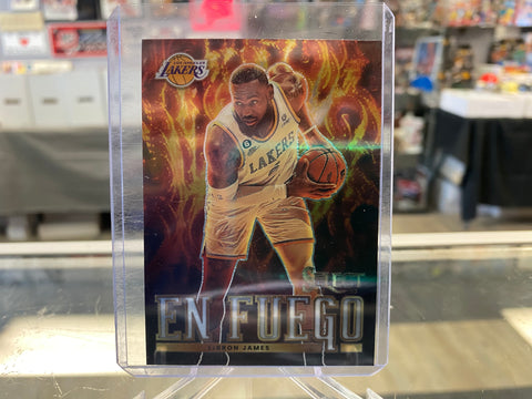 Lebron James 2022-23 Panini Select En Fuego Parallel Los Angeles Lakers #7