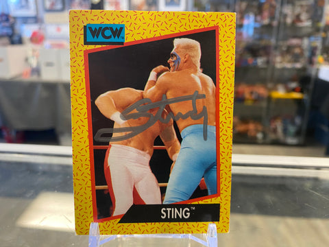 Sting signed 1991 Impel WCW Wrestling Card