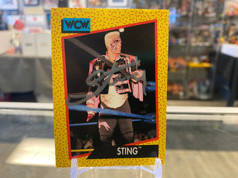 Sting signed 1991 Impel WCW Wrestling Card