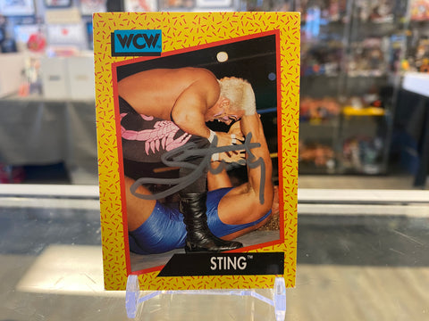 Sting signed 1991 Impel WCW Wrestling Card