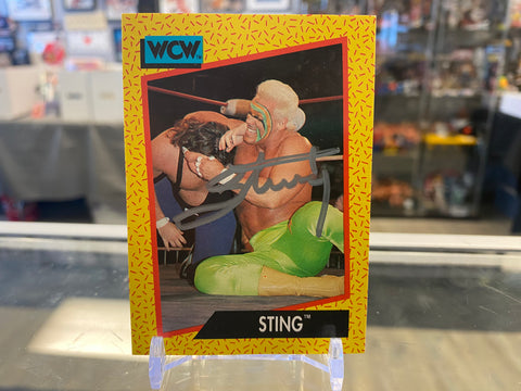 Sting signed 1991 Impel WCW Wrestling Card