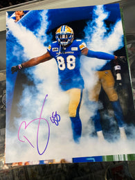 Rasheed Bailey signed Winnipeg Blue Bombers 8x10 Photo