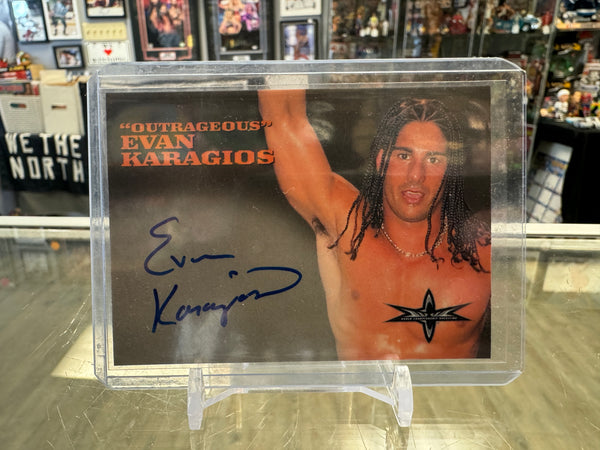 1999 Topps WCW/nWo Outrageous Evan Karagias (Karagios) Autographed