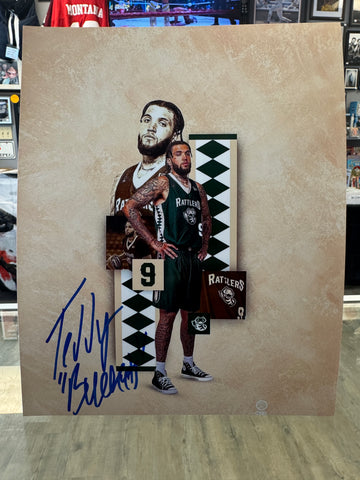 Teddy Allen signed Saskatchewan Rattlers Basketball 8x10 Photo