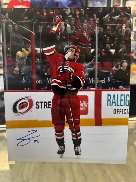 Seth Jarvis signed Carolina Hurricanes 8x10 Photo