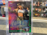 2018 Topps WWE Women's Division Carmella #7 Green Roster Updates Auto /150