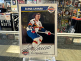 1993-94 Zellers Masters of Hockey Serge Savard AUTO Montreal Canadiens
