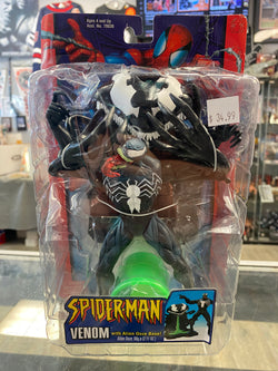 Toy Biz Spider Man Venom Series With Alien Ooze Base Collacatable Action Figure