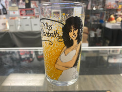 Miss Elizabeth Drinking Glass Tumbler WWF WWE Wrestling Rare Vintage 1988