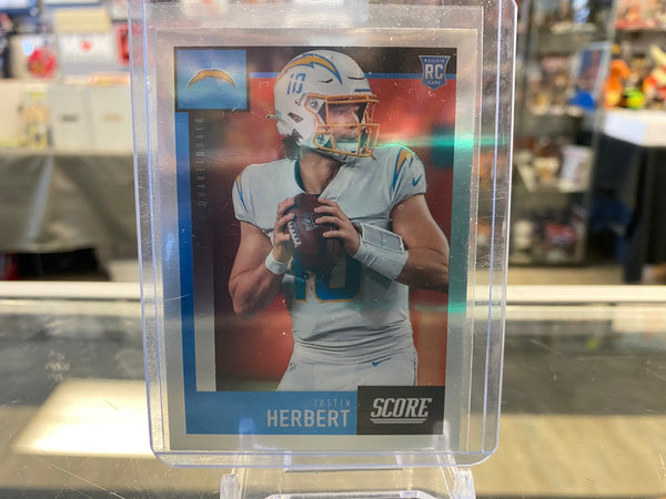 Justin Herbert 2020 Panini Chronicles Score Chrome RC Rookie Chargers #443 Mint