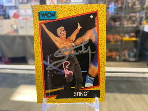 Sting signed 1991 Impel WCW Wrestling Card