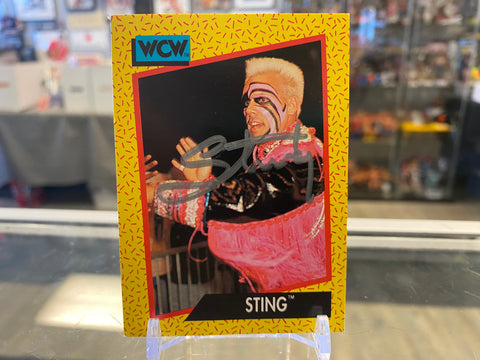 Sting signed 1991 Impel WCW Wrestling Card