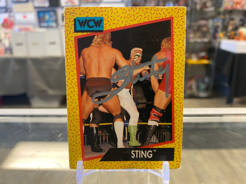 Sting signed 1991 Impel WCW Wrestling Card