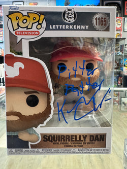 Letterkenny K. Trevor Wilson Autographed Squirrelly Dan Funko Pop Figure