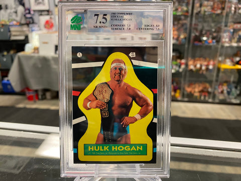 Hulk Hogan 1985 WWF Topps Sticker Graded MNT 7.5
