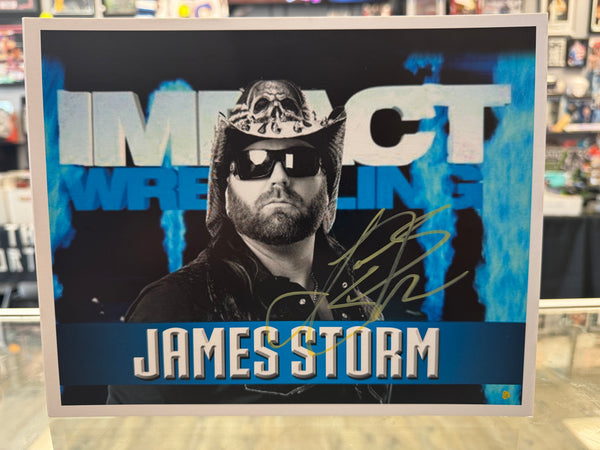 Cowboy James Storm signed Impact Wrestling 8x10 Wrestling Photo