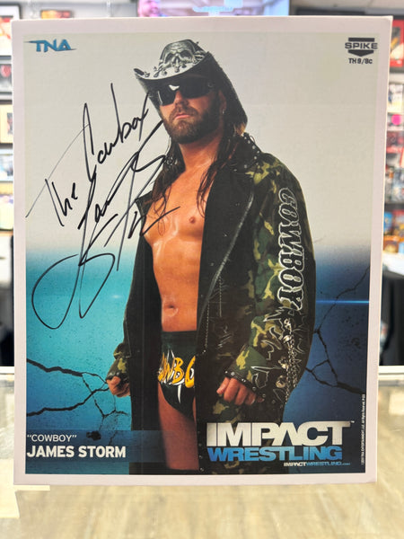 Cowboy James Storm signed 8x10 TNA Wrestling Photo