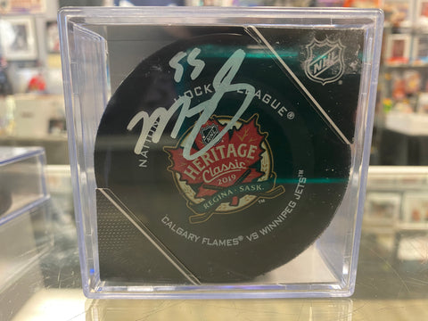 Mark Scheifele signed 2019 Heritage Classic Winnipeg Jets Puck