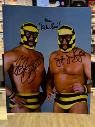 Killer Bees - Jumping Jim Brunzell & B. Brian Blair signed WWF Wrestling 8x10 Photo