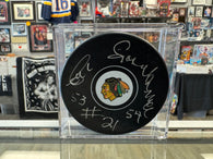 Fred Sasakamoose signed Chicago Blackhawks Hockey Puck