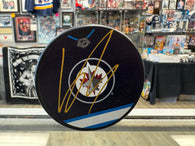 Sascha Boumedienne signed Winnipeg Jets Hockey Puck