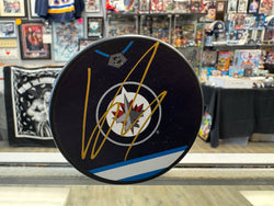 Sascha Boumedienne signed Winnipeg Jets Hockey Puck