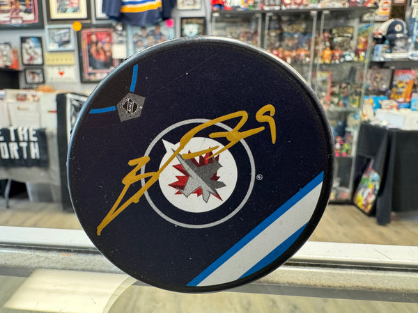 Brayden Yager signed Winnipeg Jets Hockey Puck